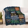 Coperta per Celebrazione 25° Compleanno Morbida e Accogliente Adatta per Sedia Ufficio Sedia da Ufficio Quattro Stagioni Multiuso Calda Decorazione