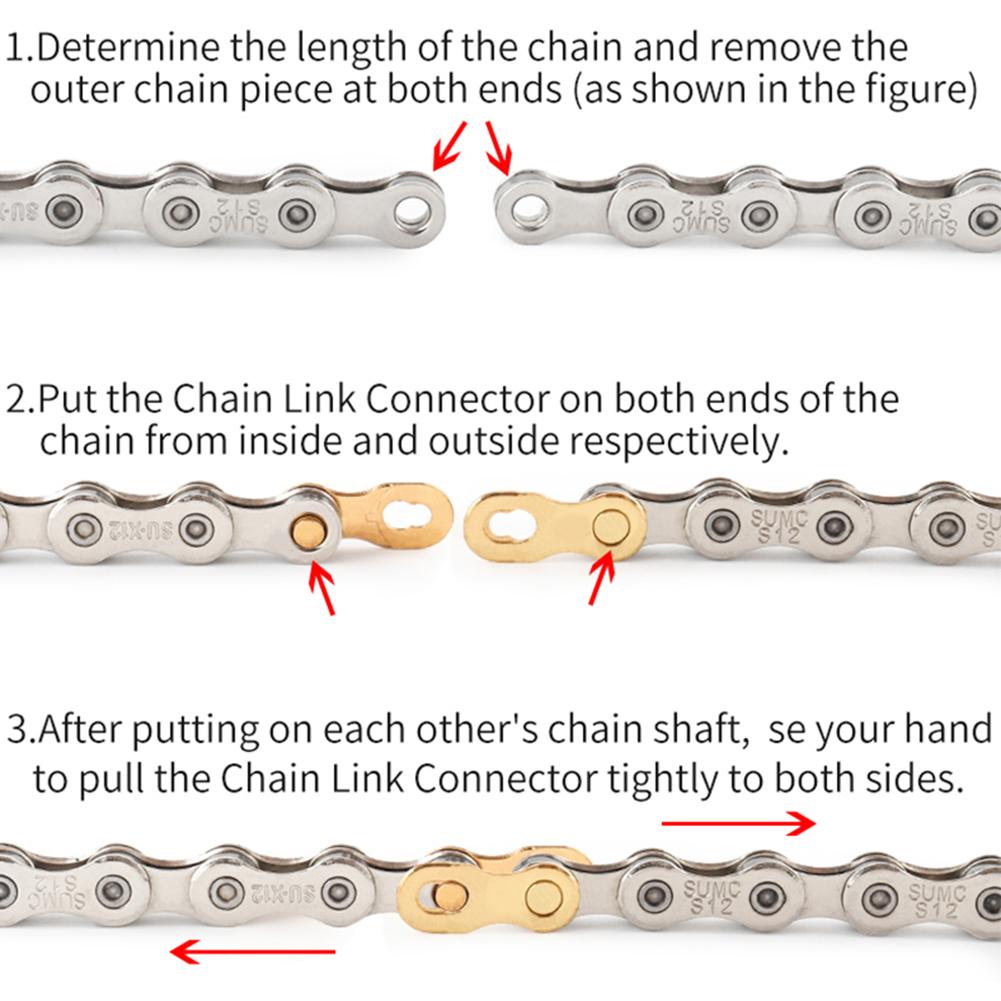 5Pcs 11/12 Speed Bicycle Chain Connectors Universal Road Bike Joint Buckle 11/12S Cycling Speed Quick Master Links Cycling Part