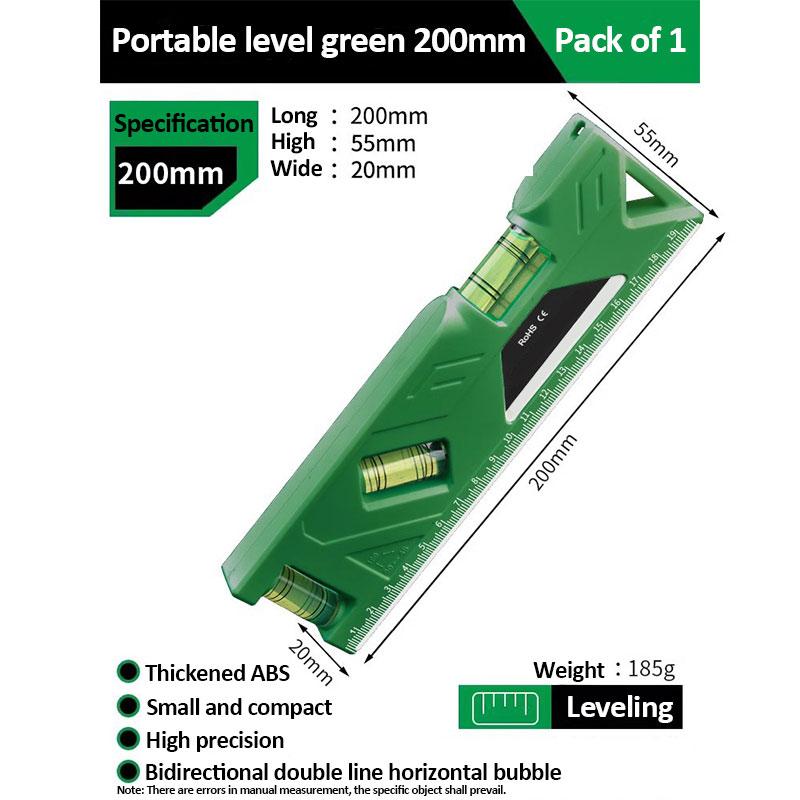 Portable Magnetic Water Level Meter High-precision Protractor Measurement Mini Ruler Woodworking Level Gauge Horizontal Measure