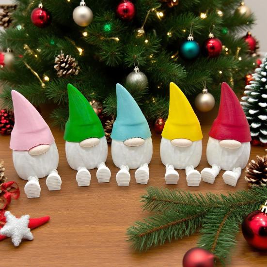 1/5 Stück 3D-gedruckte Zwergfigur mit beweglichen Beinen, beweglichen Gelenken, Mini, gesichtslos