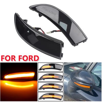 LED Side Wing Rearview Mirror Dynamic Indicator Blinker For Ford Fiesta MK6 VI /UK MK7 2008-2017 B-Max Flowing Turn Signal Light