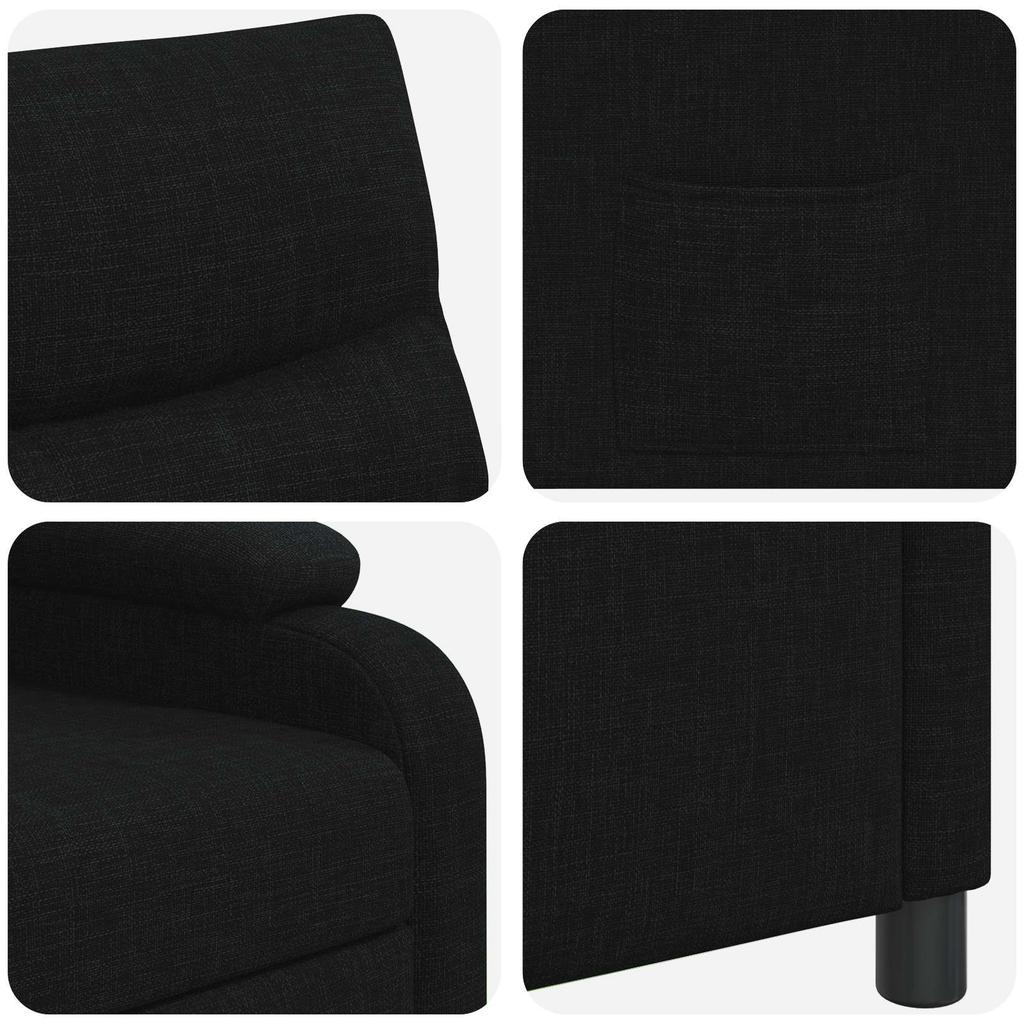 Lounge Chair Black Fabric