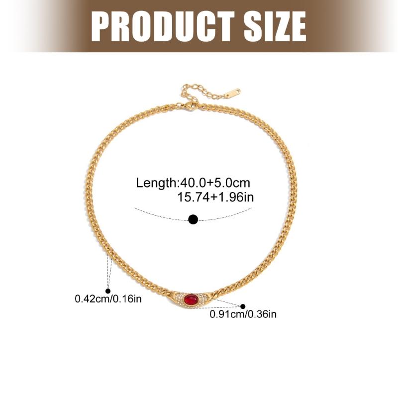 Minimalistický Elegantní Přívěsek se Zirkonovým Akcentem Řetízek z Nerezové Oceli Šperk Pro Ženy Denní Nošení Dárek