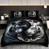 Black White Tigers Pattern 3D Printed Duvet Cover Set Soft Comfortable Bedding Set Wildlife Style Quilt Cover Set Pillowcases