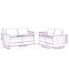 VidaXL Sofa Set with 2 Pcs Cushions, Sofas with Armrests and Backrest, Furniture Set, Living Room Furniture, 3201410