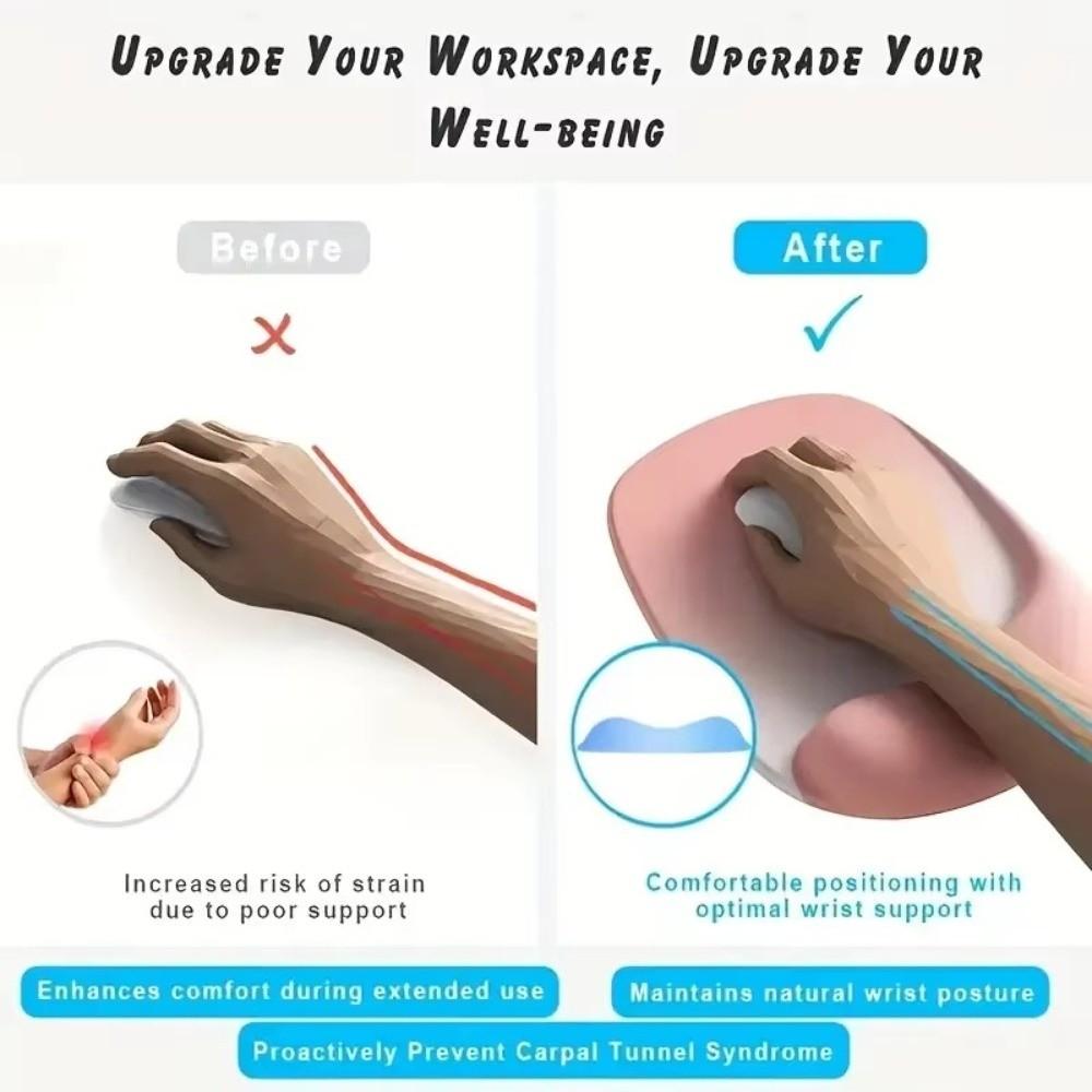 Ergonomic Keyboard Hand Cushion Slow Rebound Wrist Rest Pad Mouse Palm Mat  Computer Accessories