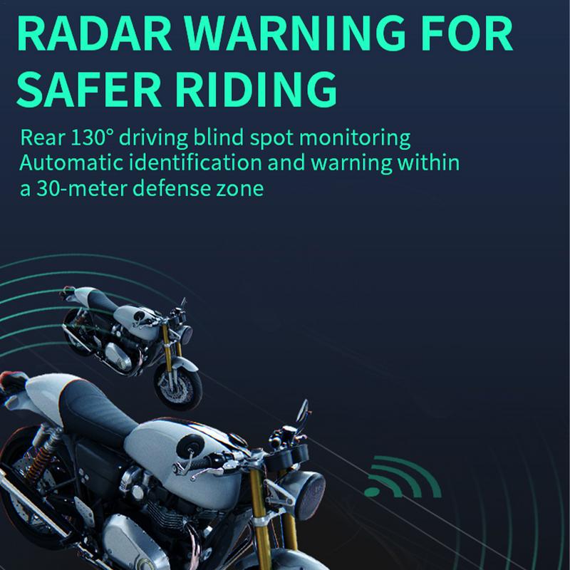 Motorcycle Blind Spot Monitoring System Waterproof Blind Spot Detection Wide Angle Multi-Directional Monitoring Device