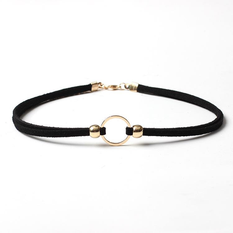 E-commerce Hot Sale Accessories Fashion Geometric Circle Necklace Choker Multi-layer Collar Collarbone Chain
