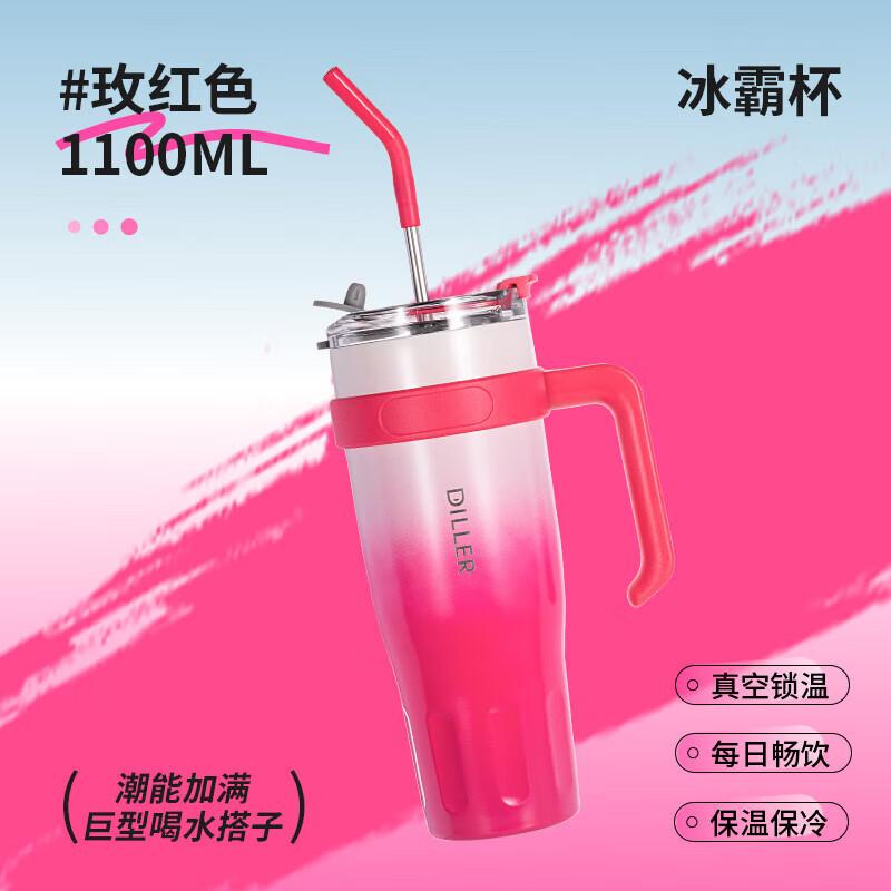 Dilber 1.1L Stainless Steel Insulated Tumbler with Straw