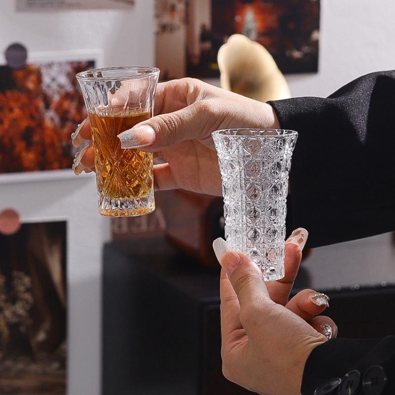 6-teiliges Set Weinglas Tasse Wodka Whisky Schnapsglas Party Spirituosen Tasse Espresso Kaffeetasse Klare Tasse Für Sake Soju Brandy