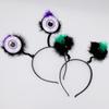 Halloween Scary Eyeball Headband with Big Plush Shapes Exaggerated Decorative Hair Hoop Party Accessories