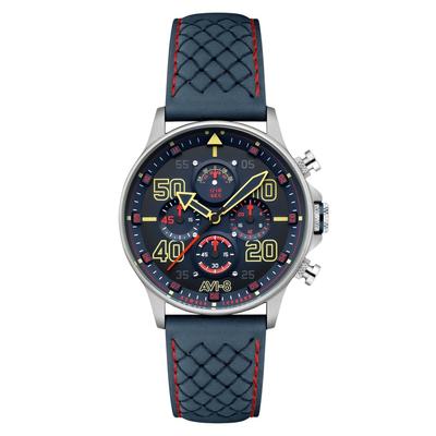 Kožený řemínek Hawker Typhoon Coningham Chronograph Rumbold Modrý ciferník Quartz AV-4093-0C pánské hodinky