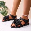 2026 New Women Anti-slip Trend Sandals Summer Lightweight Sandals Fashion Beach Casual Slippers Outdoor Bow Tie Home Flat Shoes