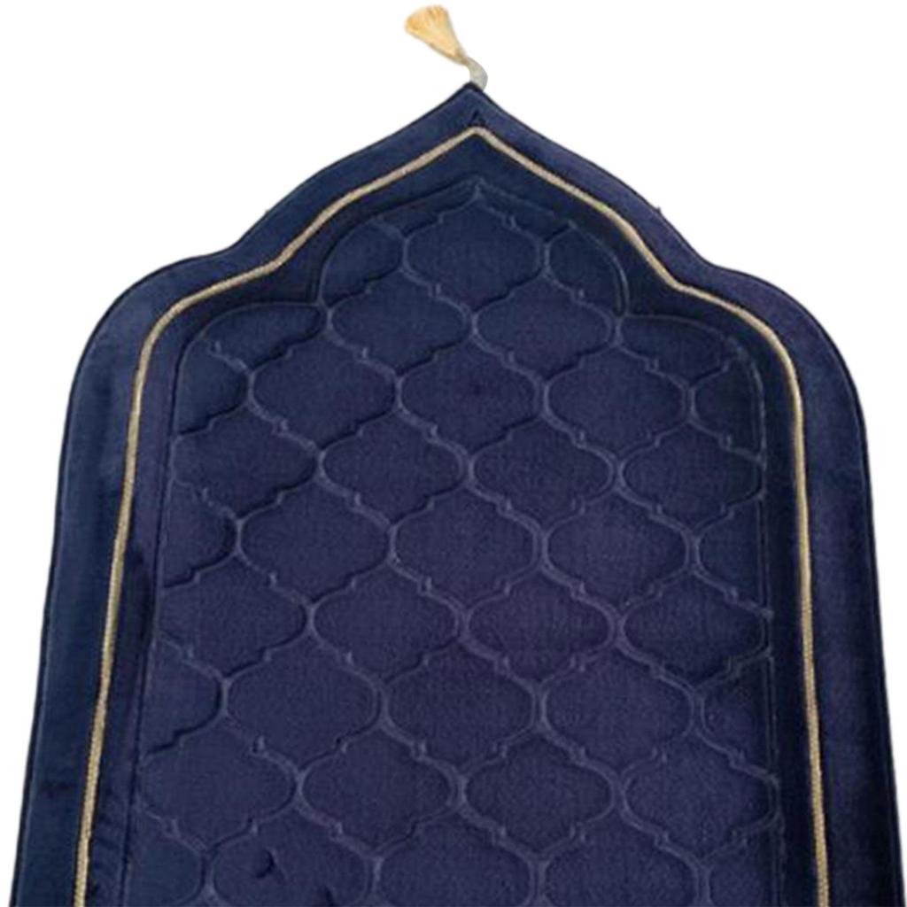 Islamic Prayer Rug Travel Portable Home Floor Embossing Worship Kneel Carpet
