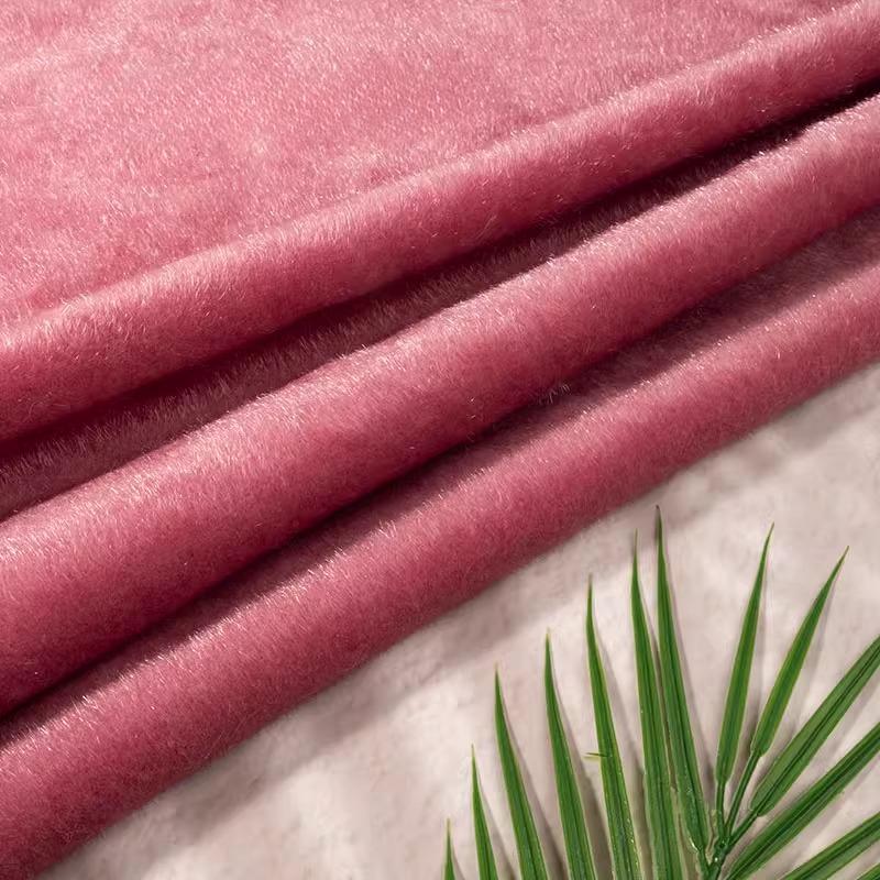 Plain Color Super Thick Faux Mink Fur Fabric Horsehair Flocking Plush Fabric DIY Sewing Sofa Clothing Luggage Shoes Toys Fabric