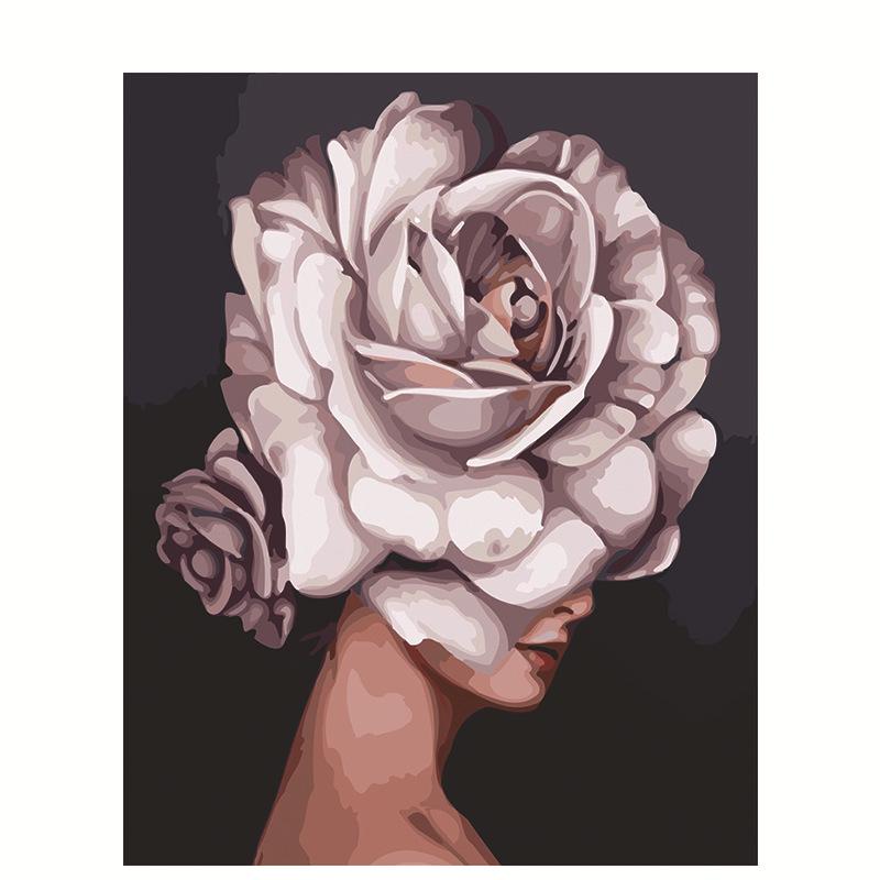 

Бескаркасная цифровая масляная живопись с абстрактным цветочным мотивом для дропшиппинга Frameless 40x50CM