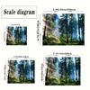 VIKAMA Forest Dawn Tapestry Healing Series Forest Sunshine Scenery Living Room Background Wall Room Decoration