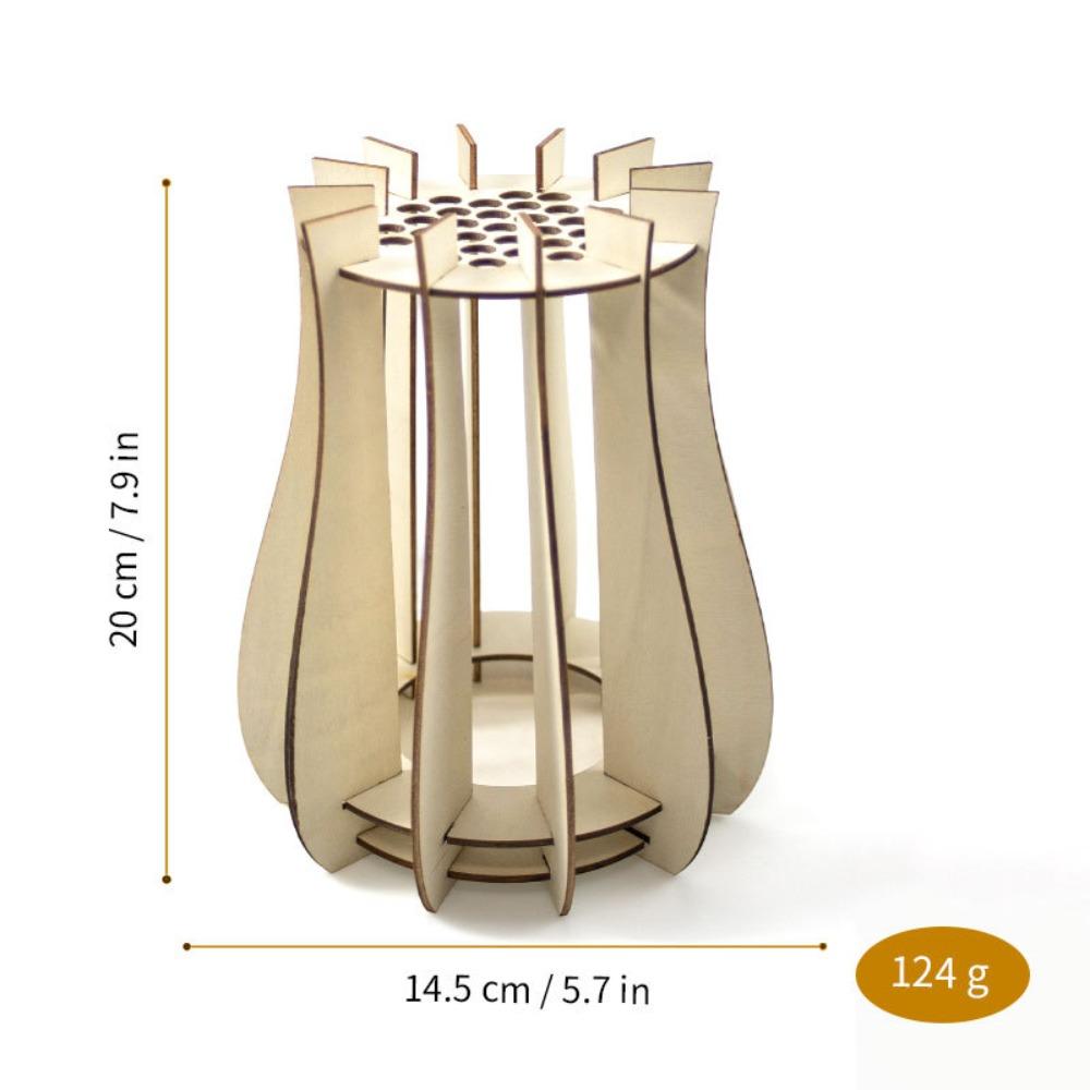 DIY Craft DIY Flower Vase Assemble Kit Wooden Vase Kit Bouquet Vase Office Decor
