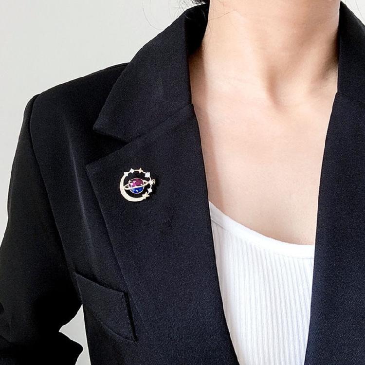 Kosmiczna Planeta Broszka Klamra Letnie Akcesoria do Ubrań Pin do Dekoltu