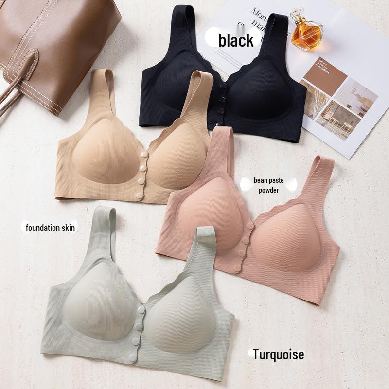 Seamless Wire-Free Front Closure Nursing Bra—Breathable, Soft Support, Comfortable Fit