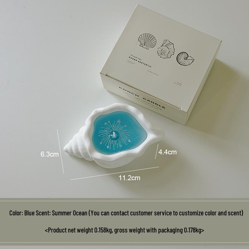 Shell-Shaped Aromatherapy Jelly Wax Candle – Handmade Fragrance Ornament & Gift