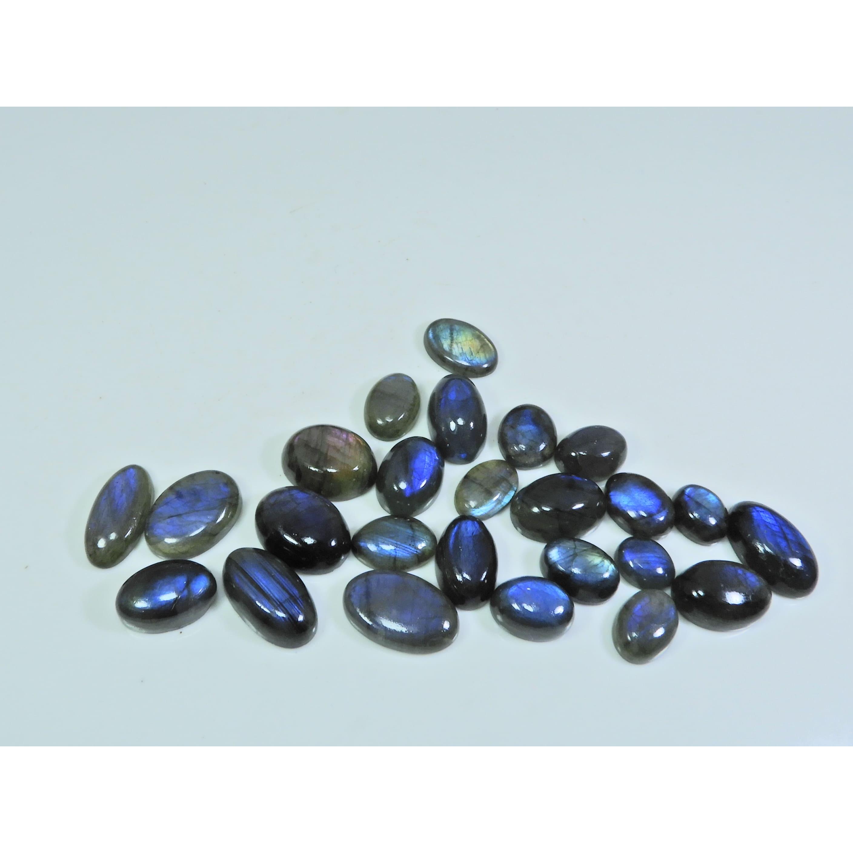 

7X9-11X18ММ Натуральный синий лабрадорит, овальный кабошон, свободный драгоценный камень, лот 25 шт. SY-351