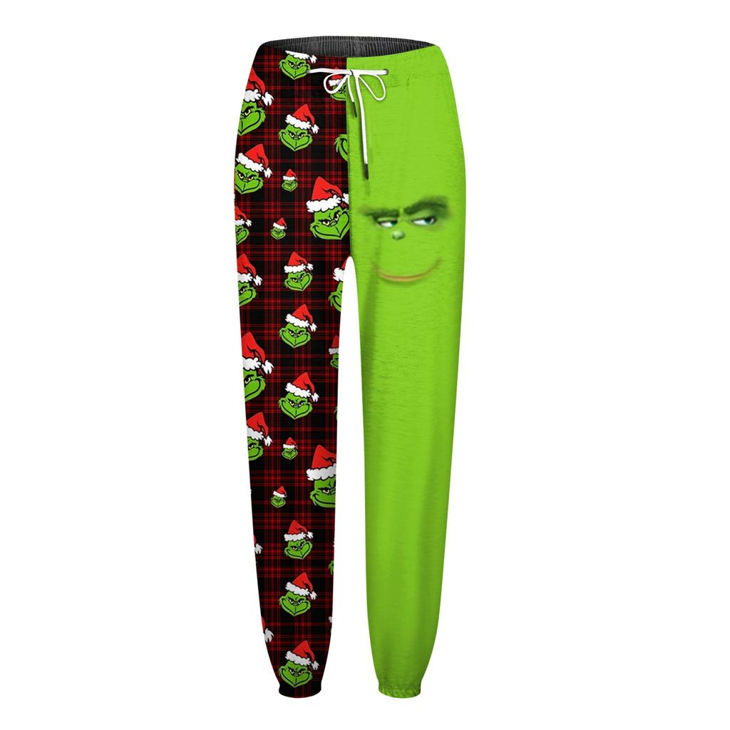 Women's Fashion Christmas Loose Drawstring Waist Solid Color Casual Sweatpants Pants