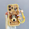 KEYSION Shockproof Case for Redmi 12 4G 5G with Lanyard Silicone Cute 3D Cartoon Doll Phone Cover for Xiaomi Redmi 12 5G