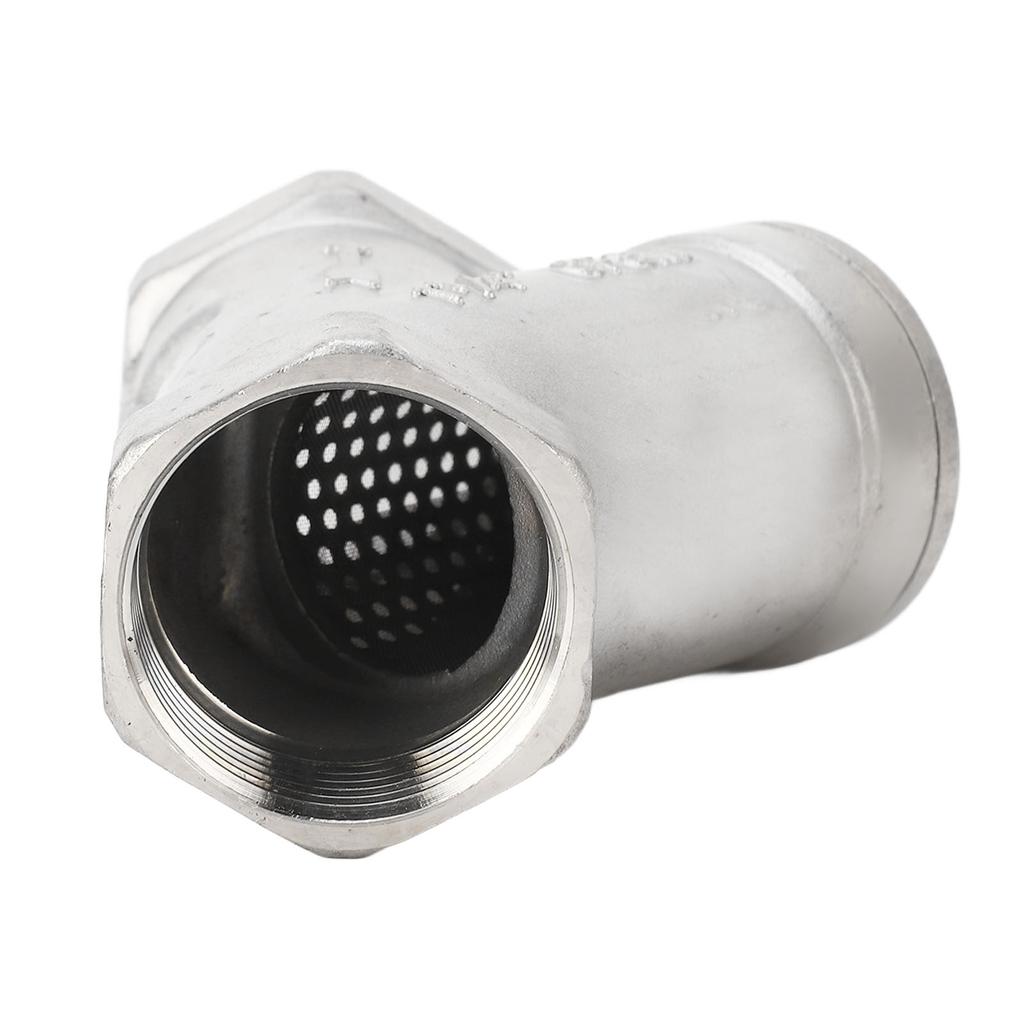 Y Type Strainer 1‑1 4 Inch DN32 Thread 304 Stainless Steel Filter Valve Pipe Fitting for Water Oil Gas