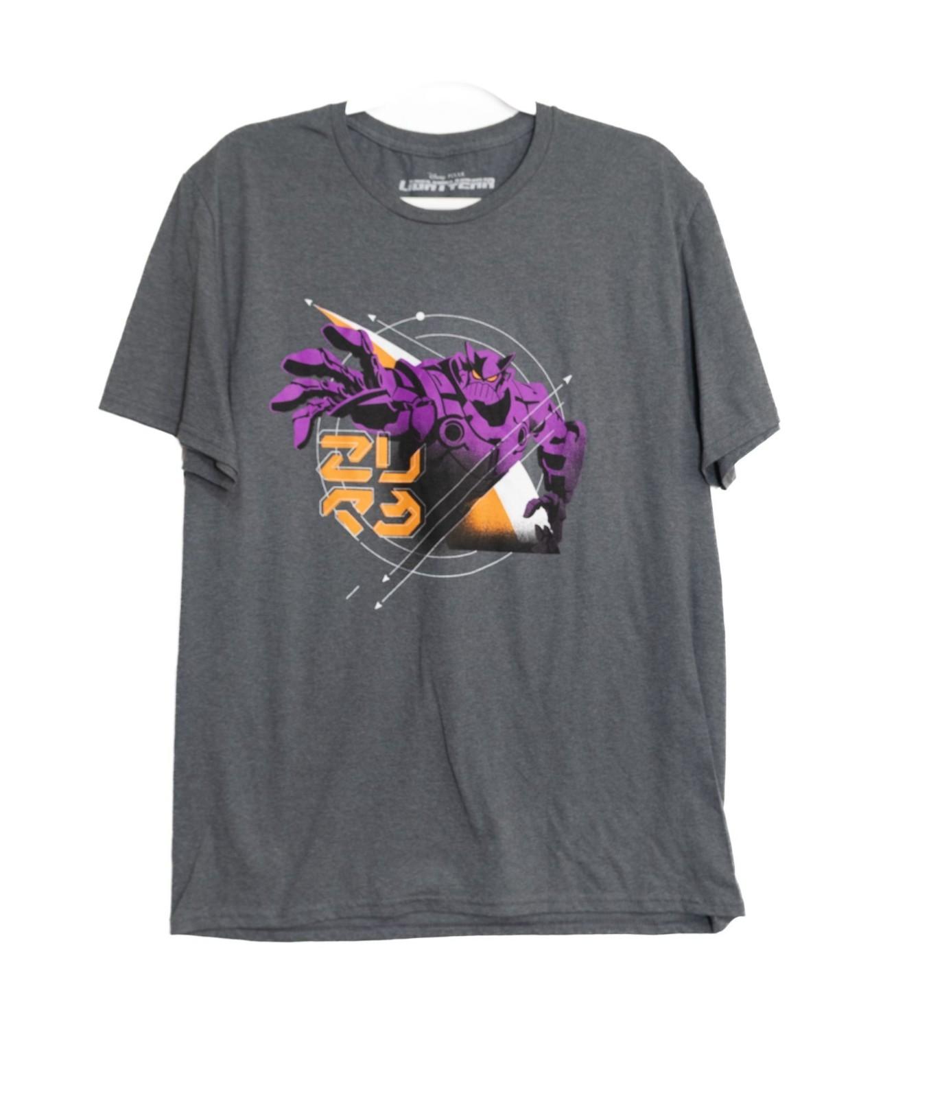 Disney Pixar Lightyear Graphic Robot Size L Charcoal Gray Soft Cotton T Shirt M
