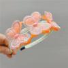 New Embroidered Butterfly Plastic Hairband for Children Girls 11cm Princess BB Clip Hairpin Accessories