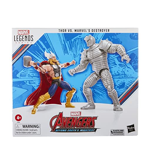 Hasbro MARVEL Marvel Legends Series Thor Vs. Destroyer, Avengers 60th Anniversary 6 Inch (15cm) Size Action Figure, with 5 Accessories F7087 Genuine C
