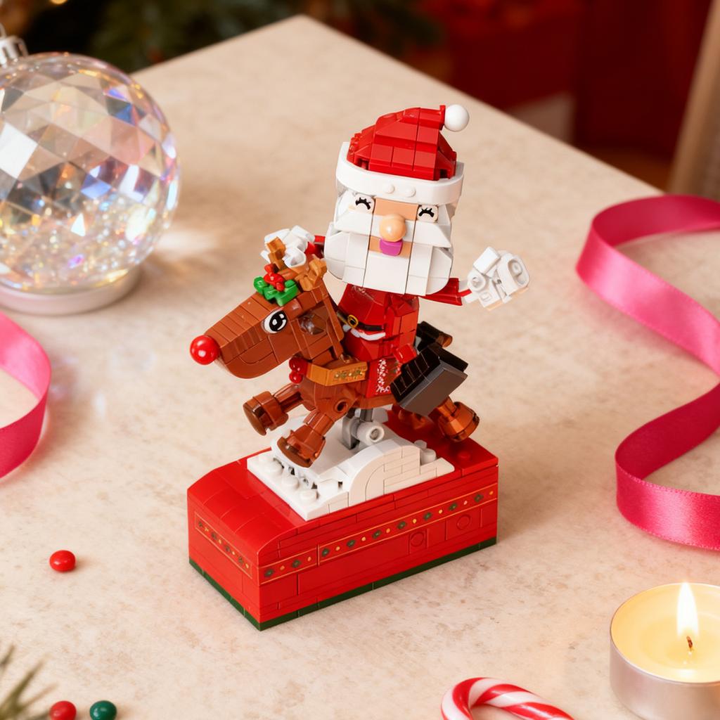 Christmas Brick Gifts, Deer And Santa Music Boxes