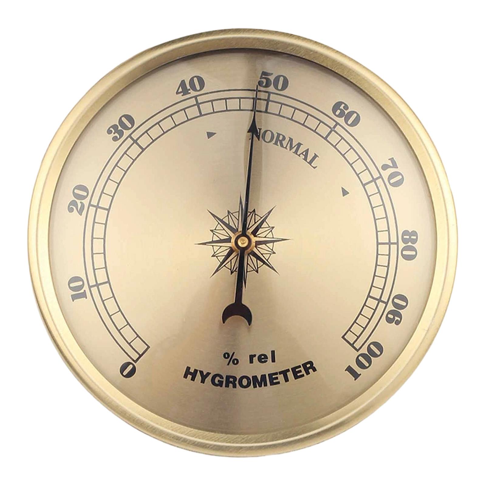 

Гигрометр Влагомер Универсальный Легкий Элегантный Удобный Метеостанция для Катера Рыбалки Офиса Комнатного Садоводства золотой