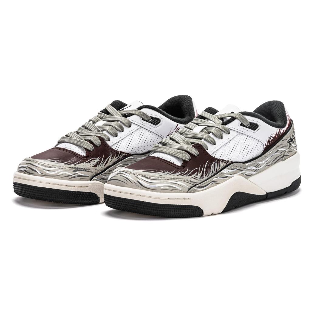 Jordan FLIGHT COURT Abrasion Resistant Breathable Abrasion Resistant Breathable Low Top Vintage Basketball Shoes Unisex HF3255-100(Team1704-)