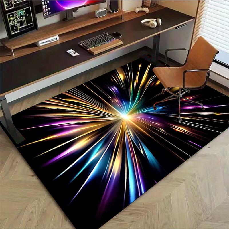 1PC Lightburst Extra Large Non Slip Floor carpet, Office, family, bedroom, Studio   Large Area Rug Indoor Rugs, , Vibrant Colors