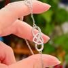 Fashion Women 8 Shape Infinity Heart Bracelet Elegant Heart Symbol Jewelry Gift For Her Stylish Daily Wear Accessory