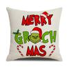 New Linen Christmas Cushion Covers Grinch Printed Cushion Covers Home Decoration Cushion Covers