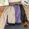 2025 Boys' Winter Fleece-Lined One-Piece Pants - Curved Knee, Thickened for Older Children