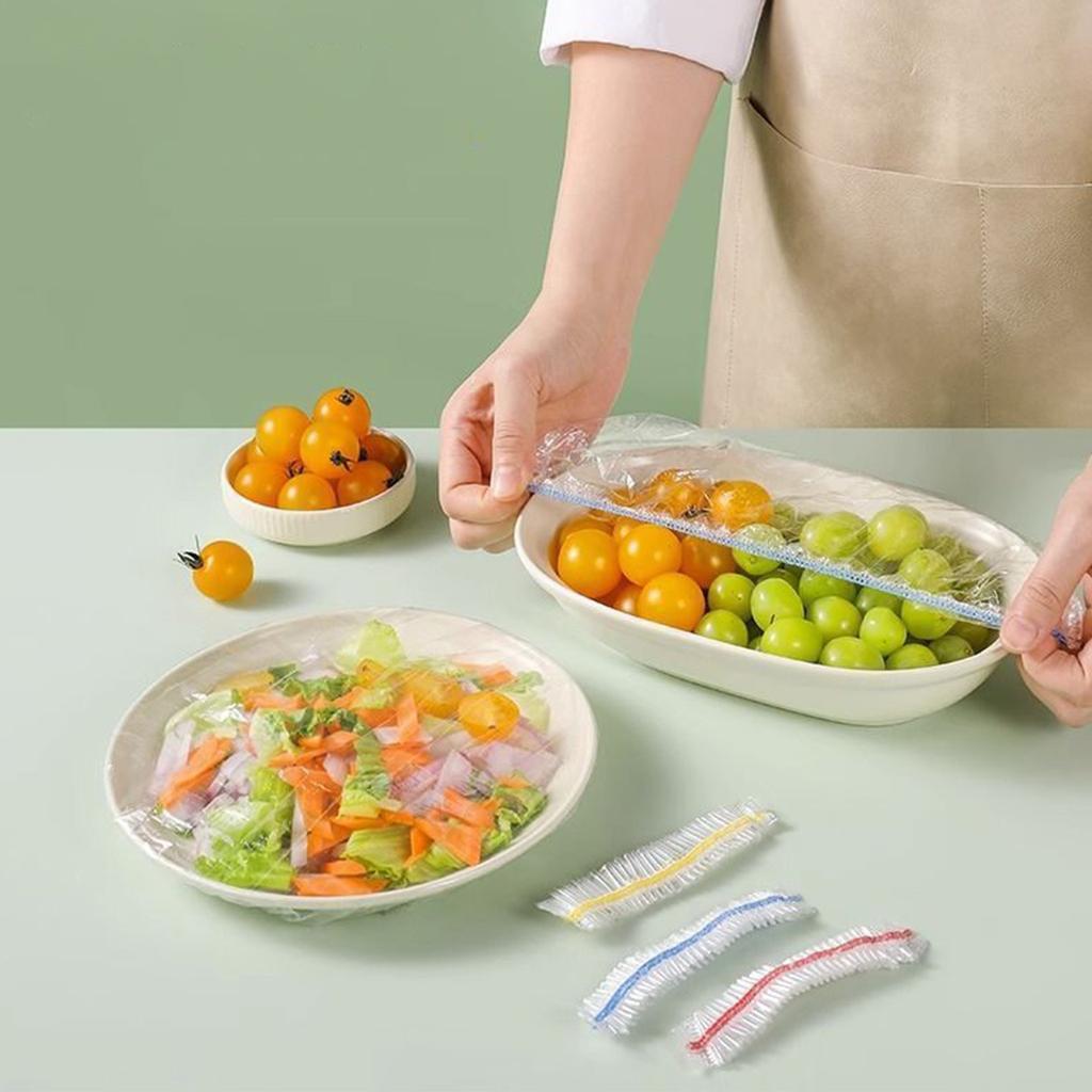 100pcs Disposable Household Refrigerator Cover, Universal Fresh Keeping Film Fruit Fresh Keeping Bowl Cover Bowl Cover