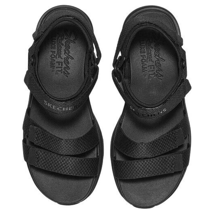 Skechers Modern Comfort Sandals Simple And Comfortable One Strap Sandals Women Sandals Black 119828-BBK
