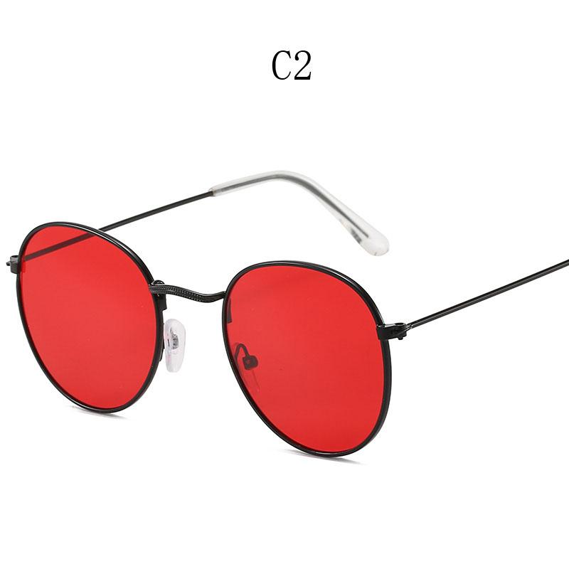 

Full Frame Round Metal Sun Glasses Women Men Vintage Colorful Brand Sunglasses Travel Leisure Female Male Eyeglasses