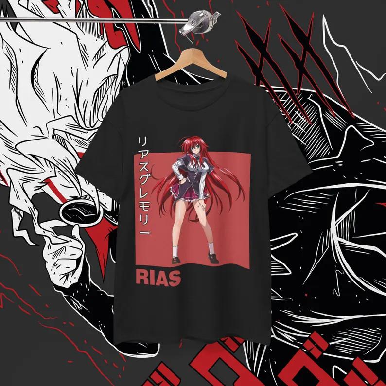 Милая девушка Риас Гремори Аниме Ваифу Косплей Унисекс Футболка Подарок Унисекс 2 Унисекс Футболка L