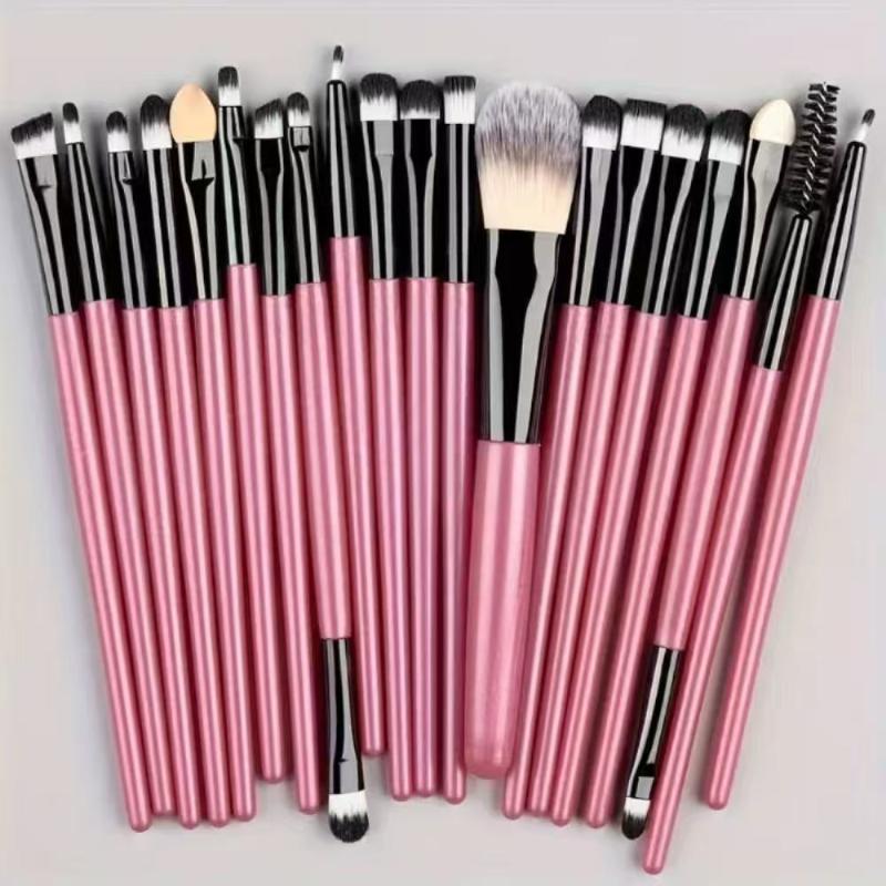 20Pcs Makeup Brushes Set Eyeliner Brush Blend Brush Makeup Brush For Cheeks Eye Cosmetic Foundation Brush Makeup Tools розовый