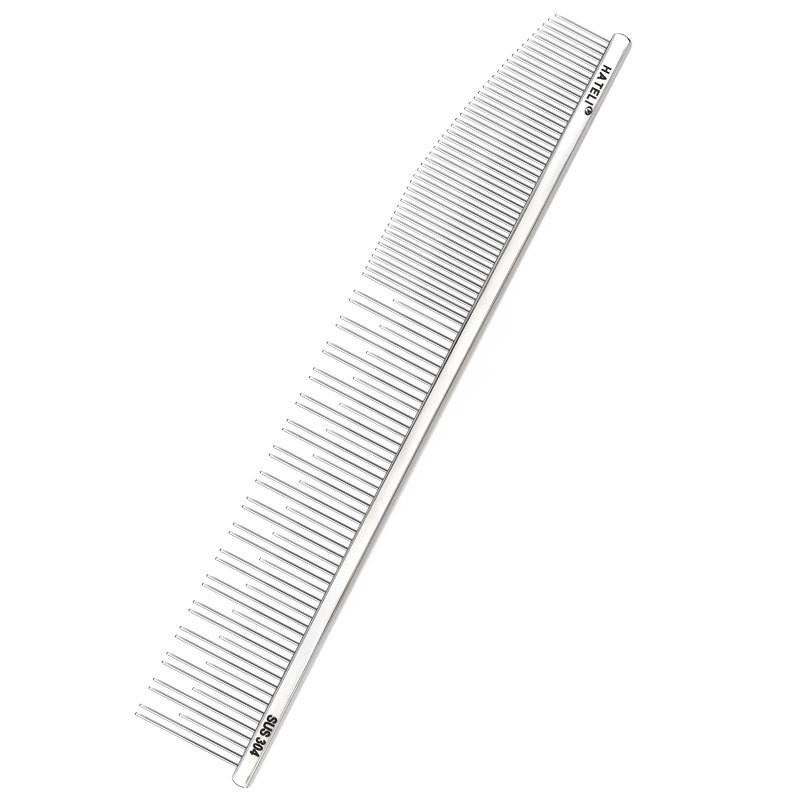Stainless Steel Pet Grooming Comb Long Hair Cats Dogs Detangling Shedding Removal Fine Coarse Teeth