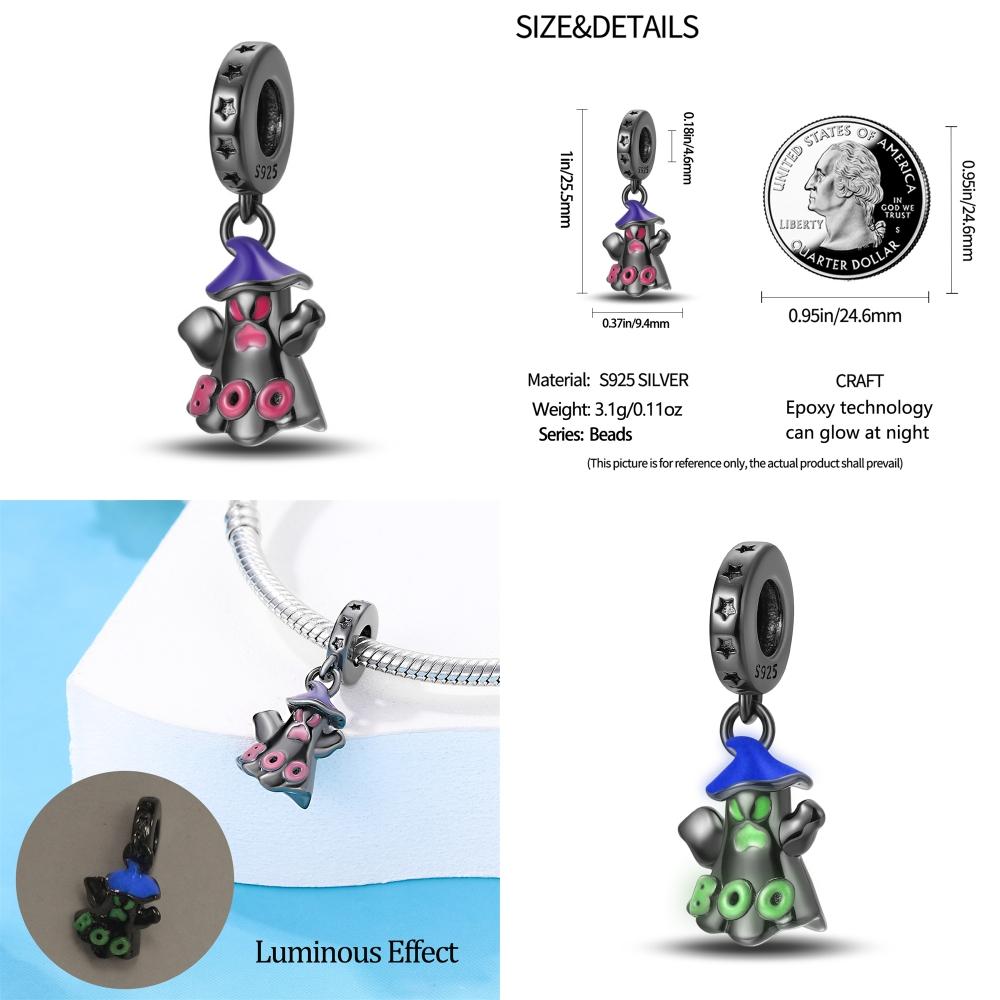 15 Style Halloween Series Copper Pendant Charms Pumpkin Skull Beads Fit Fine Bracelet Holiday Jewelry Gifts