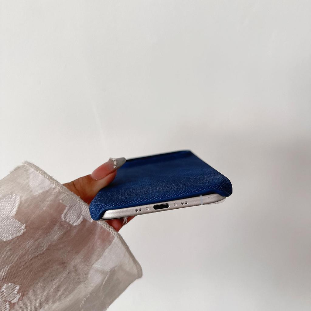 Premium Denim iPhone 14/13 Pro Max Drop-proof Semi-wrapped Case