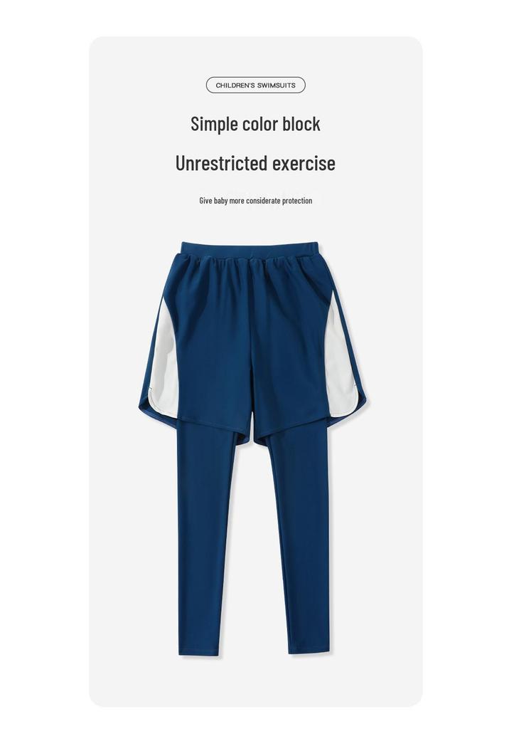 Youyou Boys' Two-Piece Long Sleeve Long Pants Swimwear Set - 2026 New Style for Kids