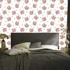 Wallpaper Small Flowers White and Orange for Living Room and Bedroom 50x1000