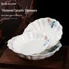 Chinese Lotus Ceramic Bowl for Soup, Noodles, Fish, and Dough – Large Multipurpose Basin